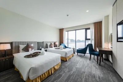 Chambre twin avec vue sur la mer — Muong Thanh Grand Bai Chay